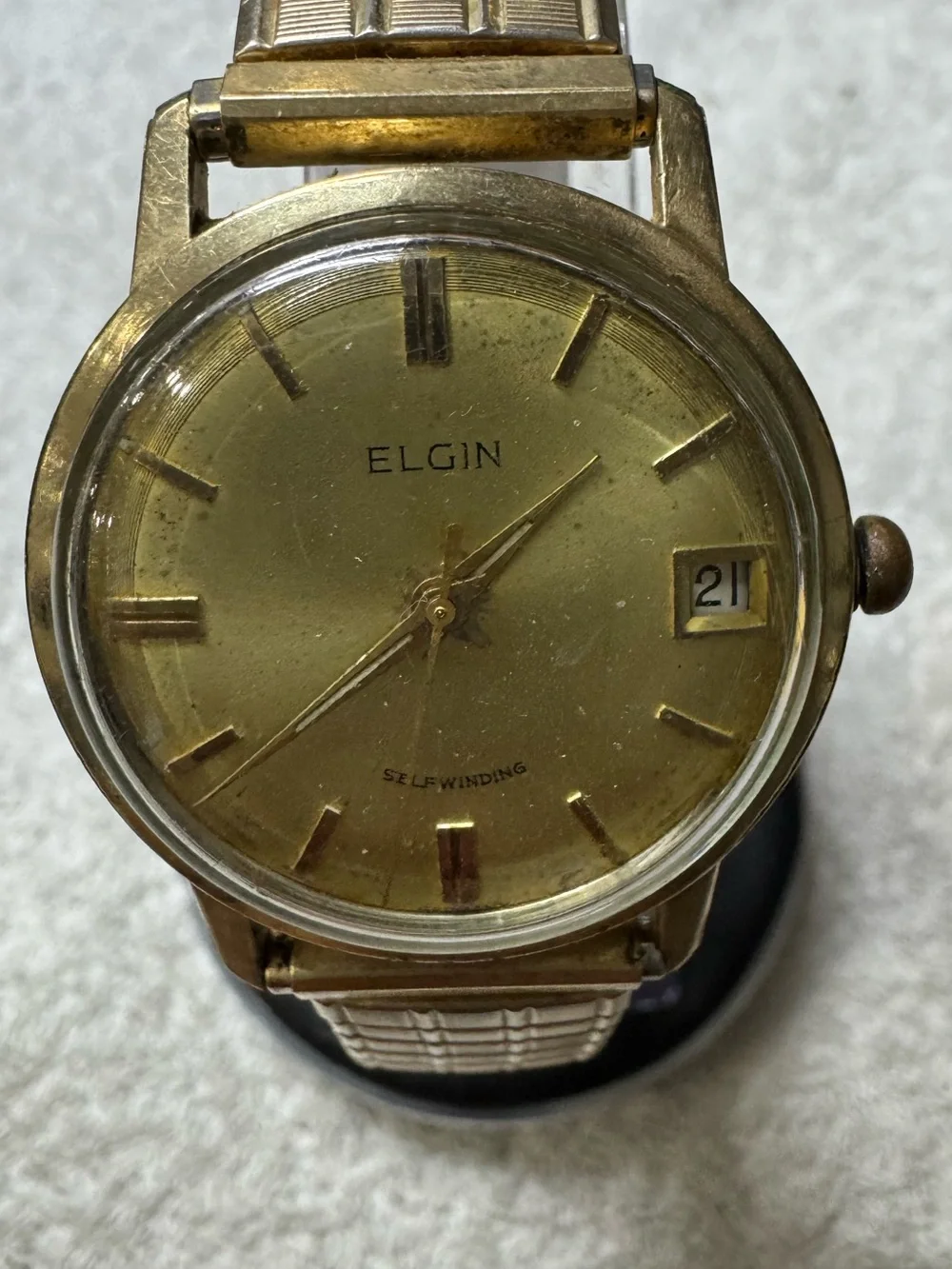 Elgin Gold-Tone Automatic Men's Watch with Date